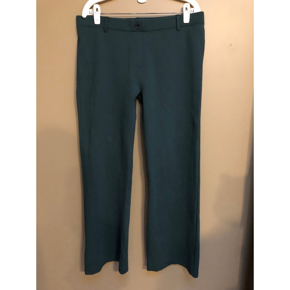 Betabrand Dress Pant Yoga Pant XL Petite Dark Green W0104-Fog Ponte Knit Capsule